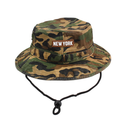 Cotton Safari Hat with New York Patch