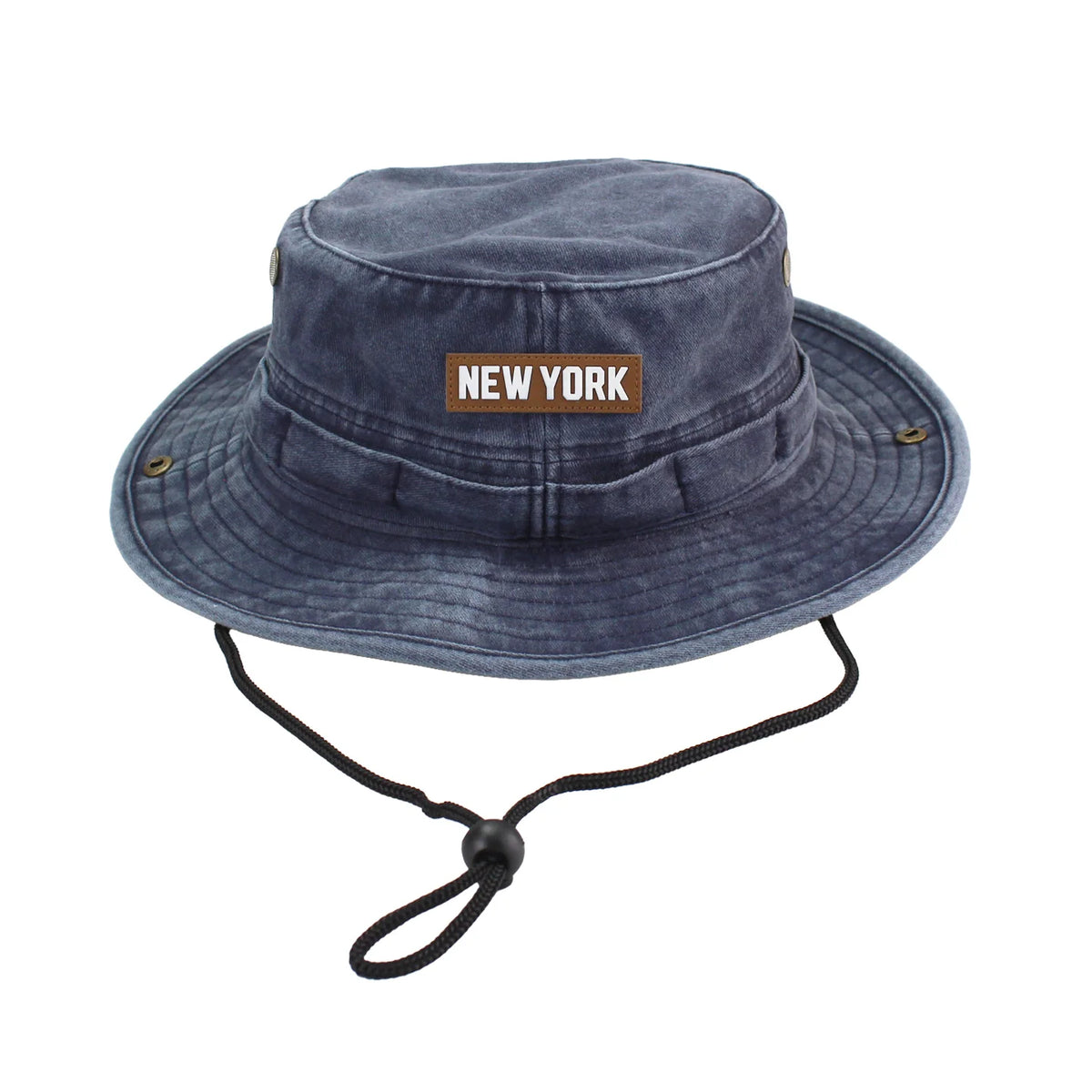 Cotton Safari Hat with New York Patch