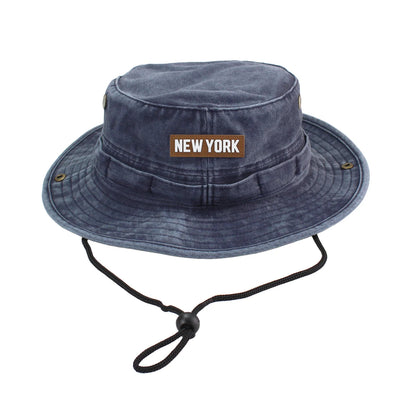 Cotton Safari Hat with New York Patch
