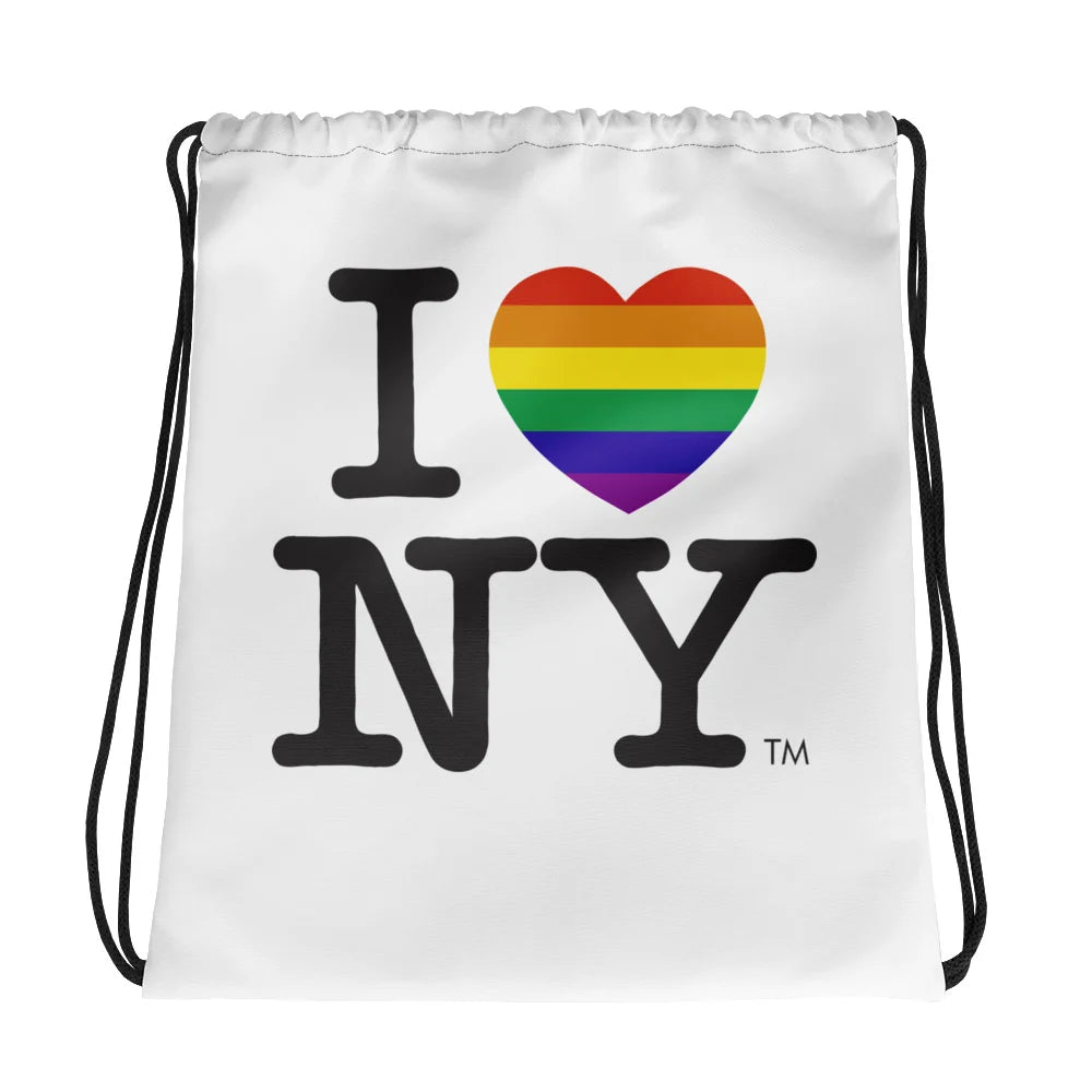 I LOVE NY Pride drawstring bag