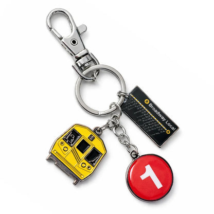 New York City Subway Broadway Local charm keychain