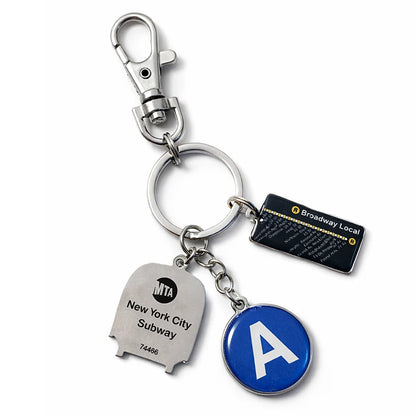 New York City Subway Broadway Local Charm Keychain
