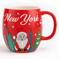 New York Noel Holiday Mug with red finish