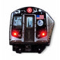 Acrylic magnet featuring NYC M Train subway car design for souvenirs