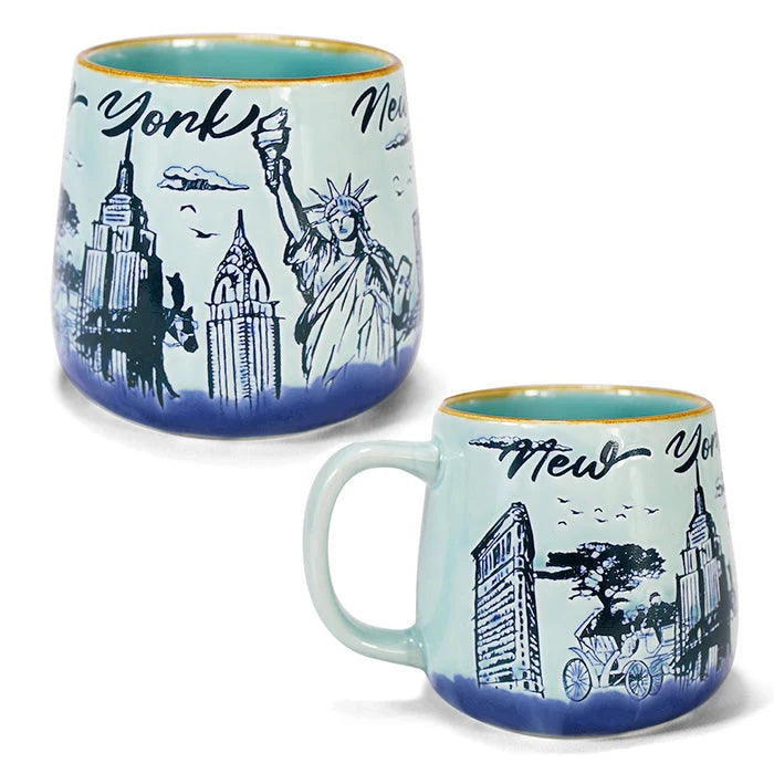 Sky Blue New York City Skyline Ceramic Mug 13oz